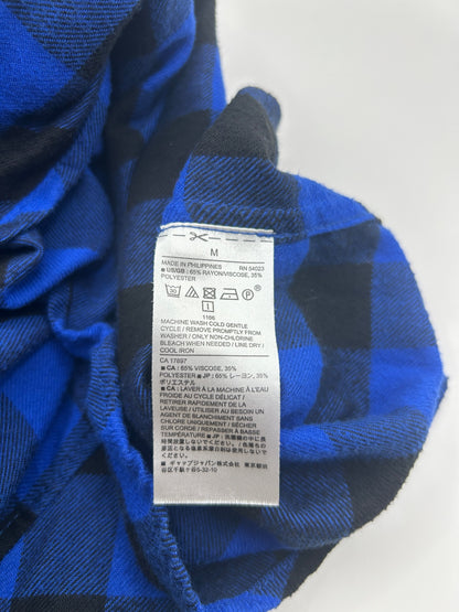Banana Republic Shirt M Blue and black checked pattern
