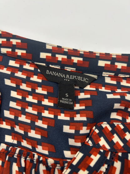 Banana Republic Blouse S Multicolor (Navy, Red, White)