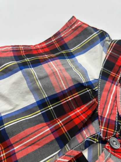J.Crew Tank Top 6 Navy blue with red, yellow, and white plaid pattern