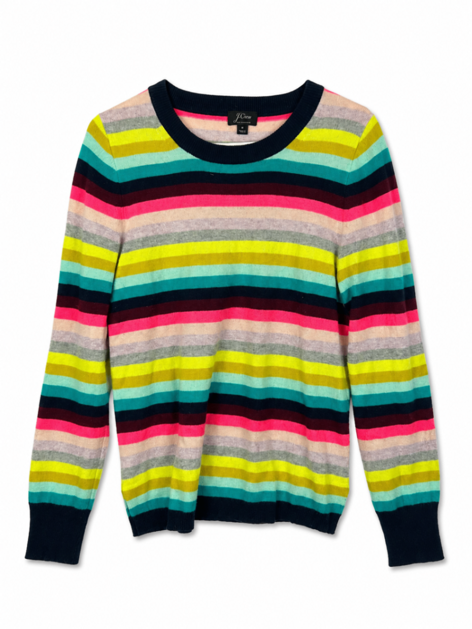 J.Crew Sweater M Multicolor (Pink, Yellow, Aqua, Black, Gray)