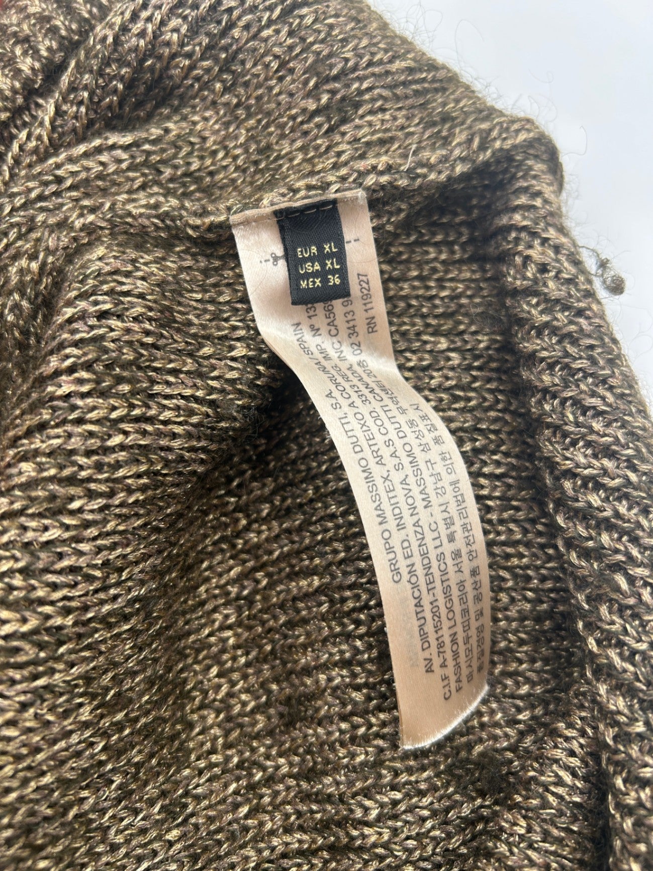 Massimo Dutti Sweater Brown and beige XL
