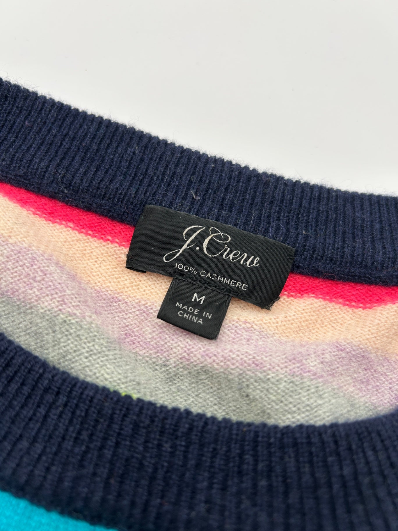 J.Crew Sweater M Multicolor (Pink, Yellow, Aqua, Black, Gray)