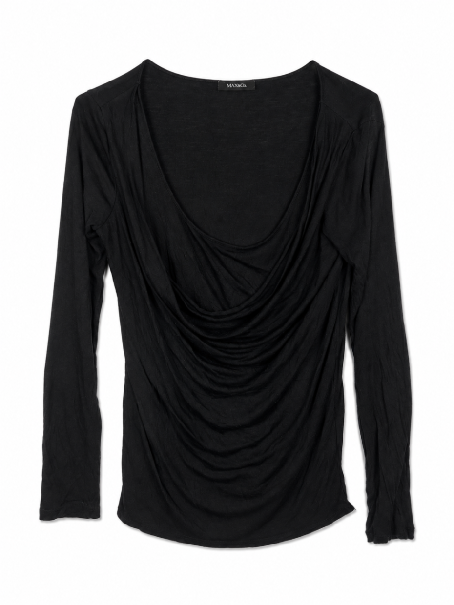 MAX&Co. Black Long Sleeve Top M