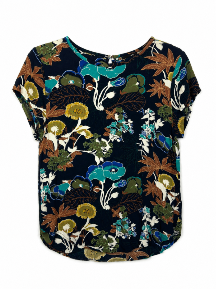 H&M Sleeveless Top Navy blue, multicolor 36