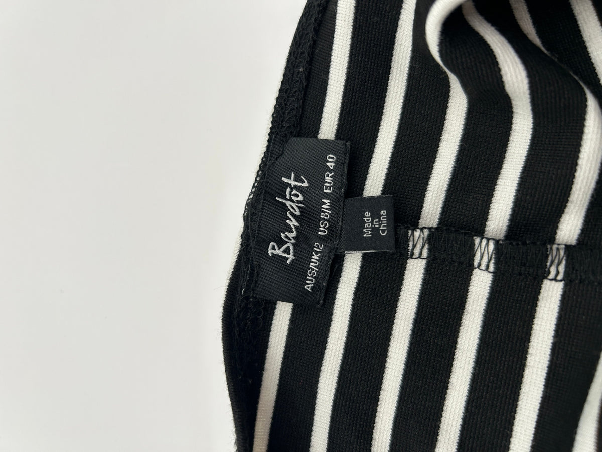 Bardot Dress M Black and white