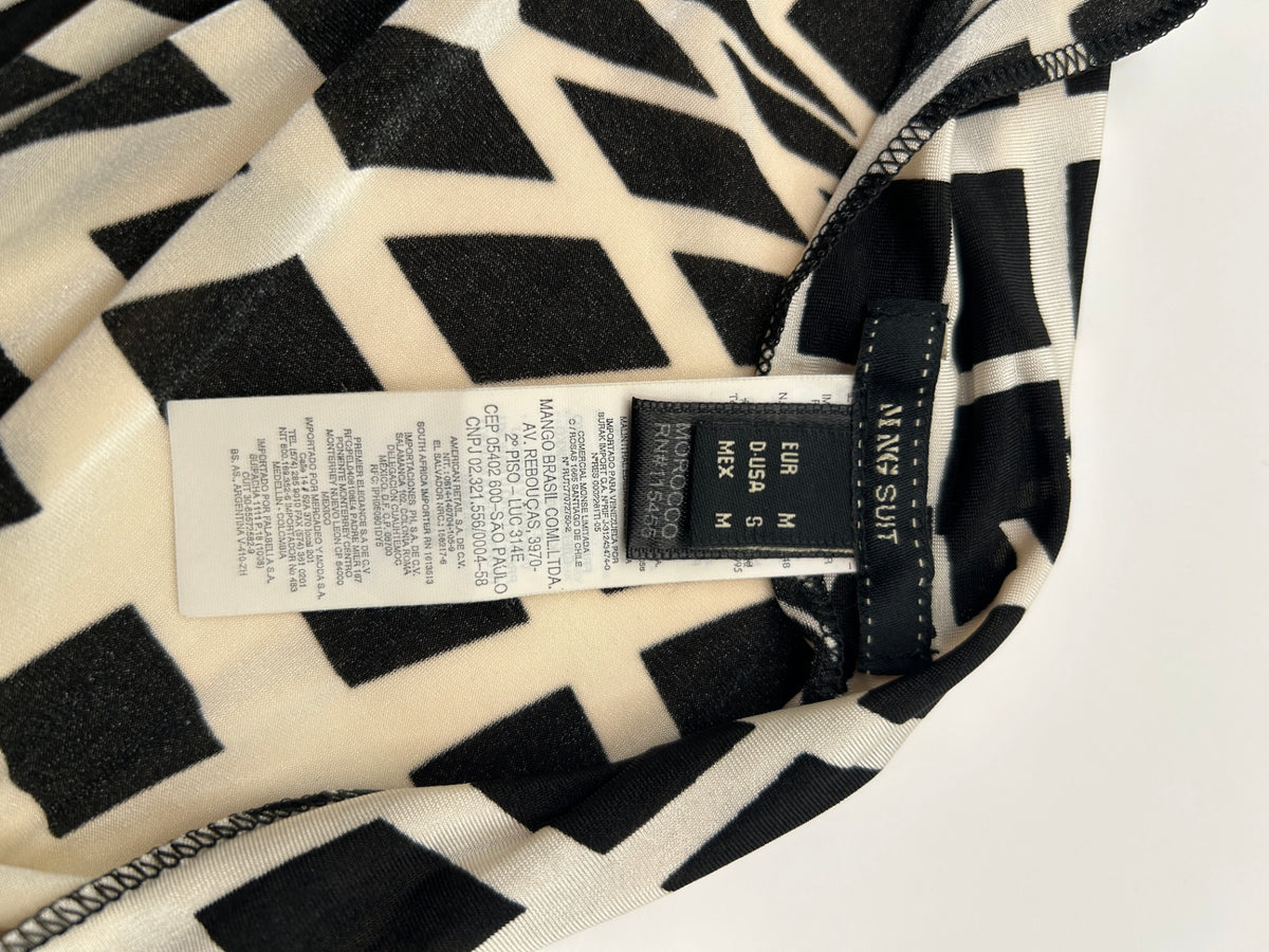 Mango Suit Dress M Black and White