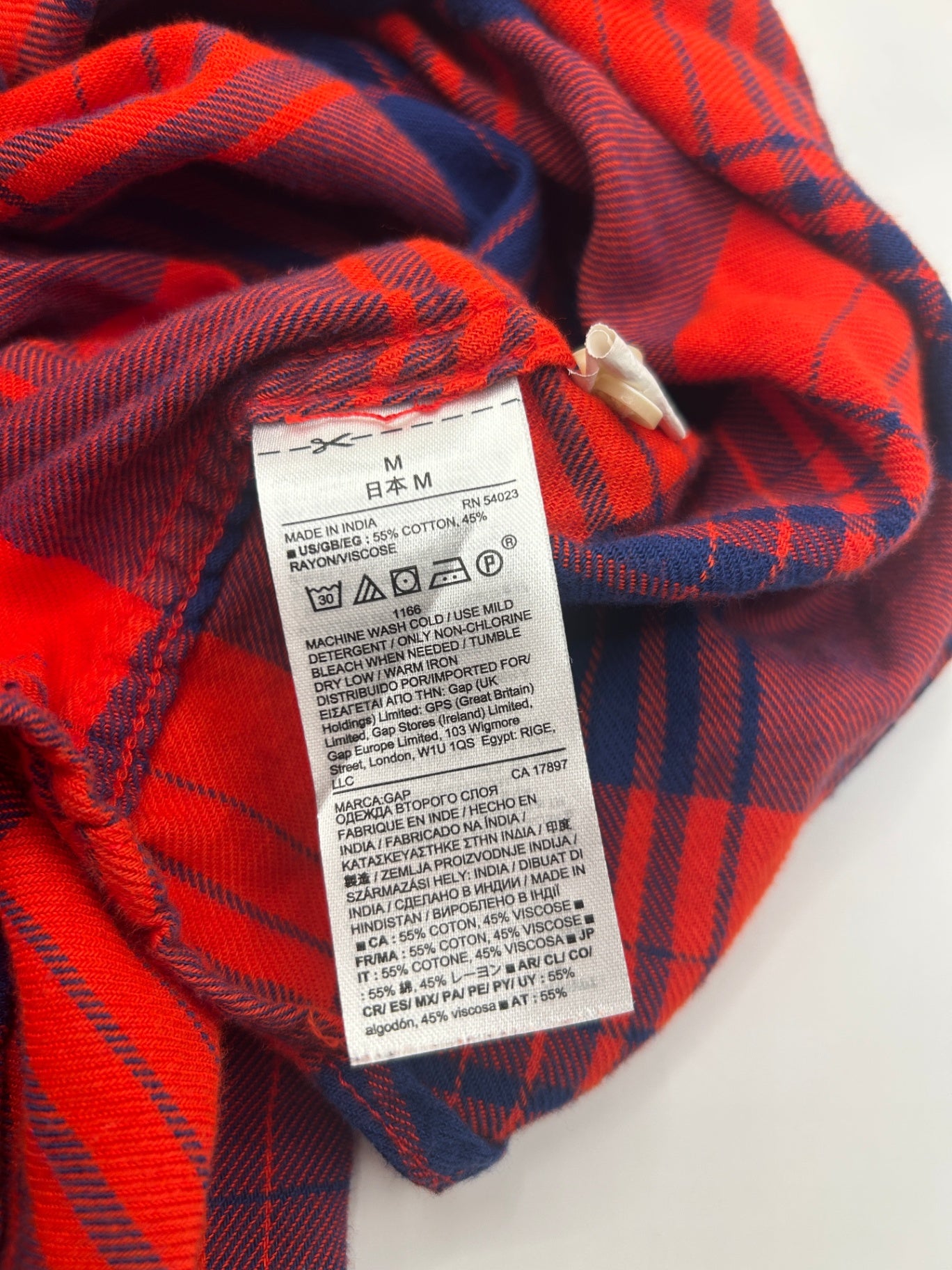 GAP Shirt M Red, Blue