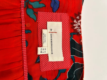 Anthropologie Dress 36 Red