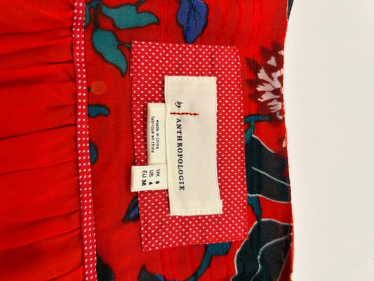 Anthropologie Dress 36 Red