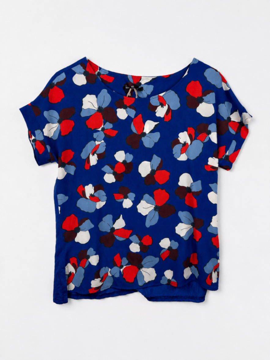 WE Blouse S Blue, Red, White, Dark Gray, Light Blue