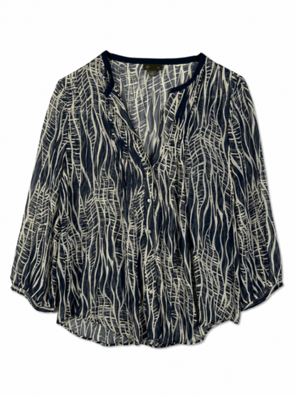 Fei Blouse 8 Navy and cream