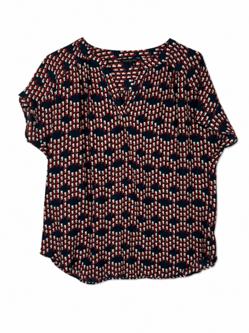 Banana Republic Blouse S Multicolor (Navy, Red, White)