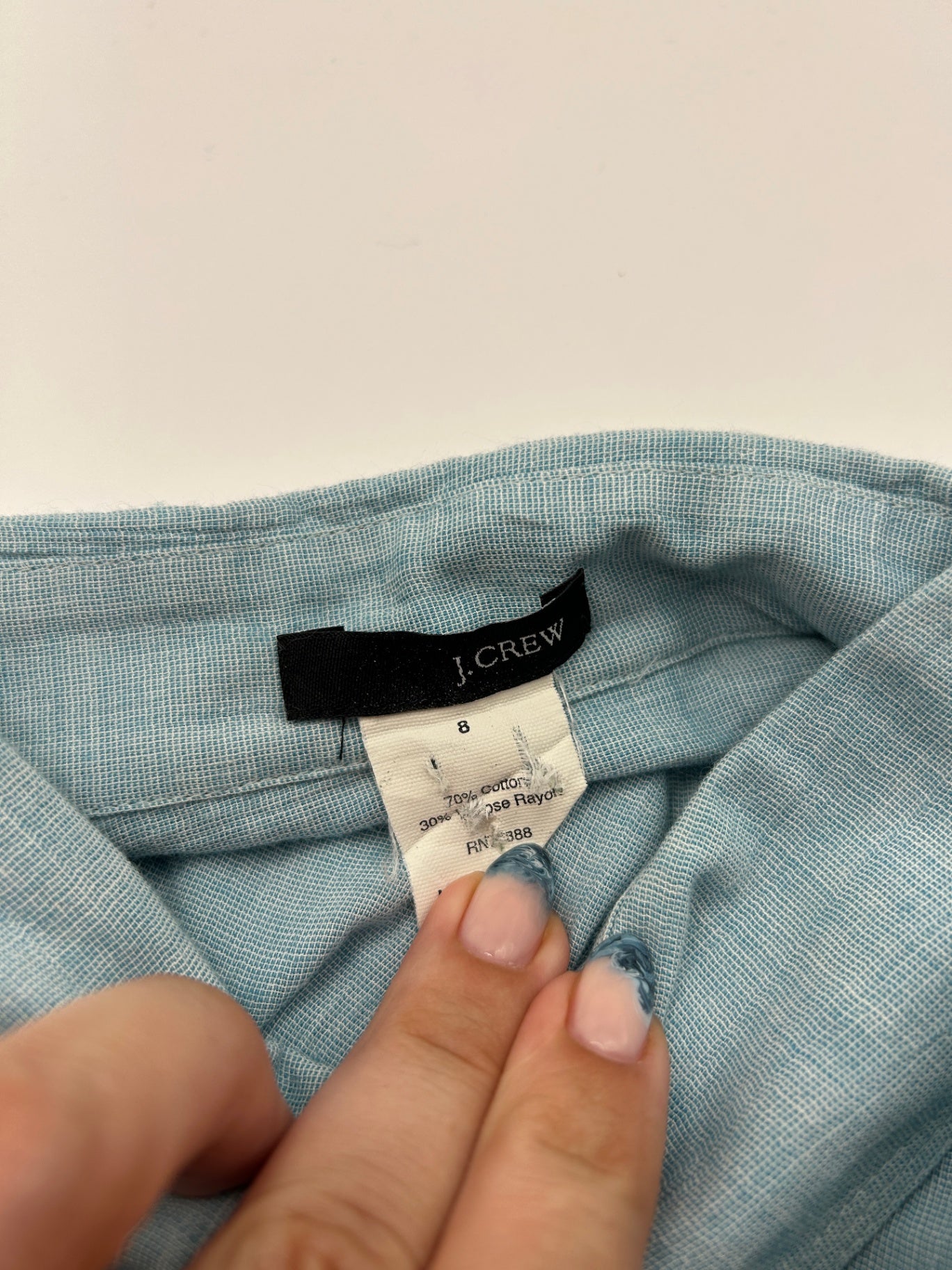 J.Crew Shirt 8 Light Blue