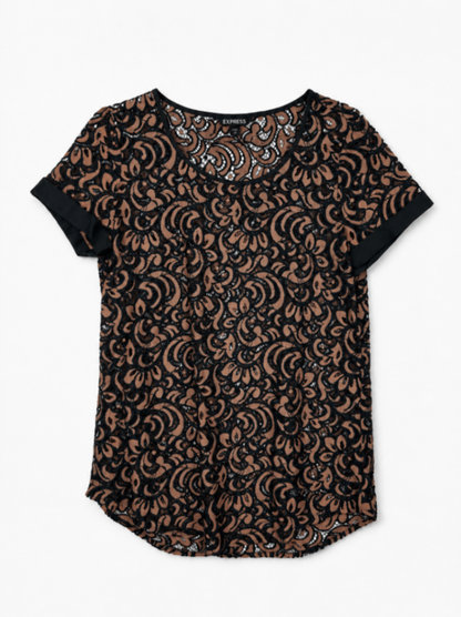 EXPRESS T-Shirt M Black and Beige S
