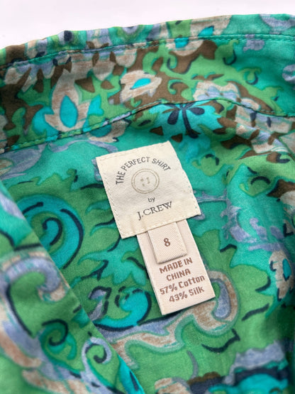 J.Crew Shirt 8 Green and Blue