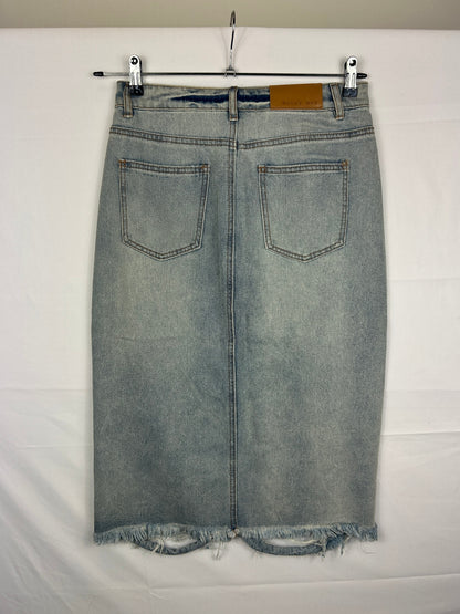 NOISY MAY Jean Skirt M Light Blue