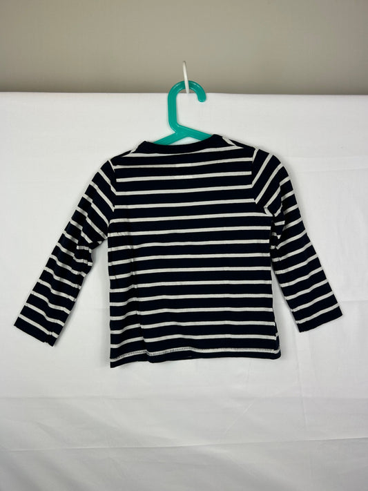 GAP Long Sleeve Shirt 4T Navy blue and white