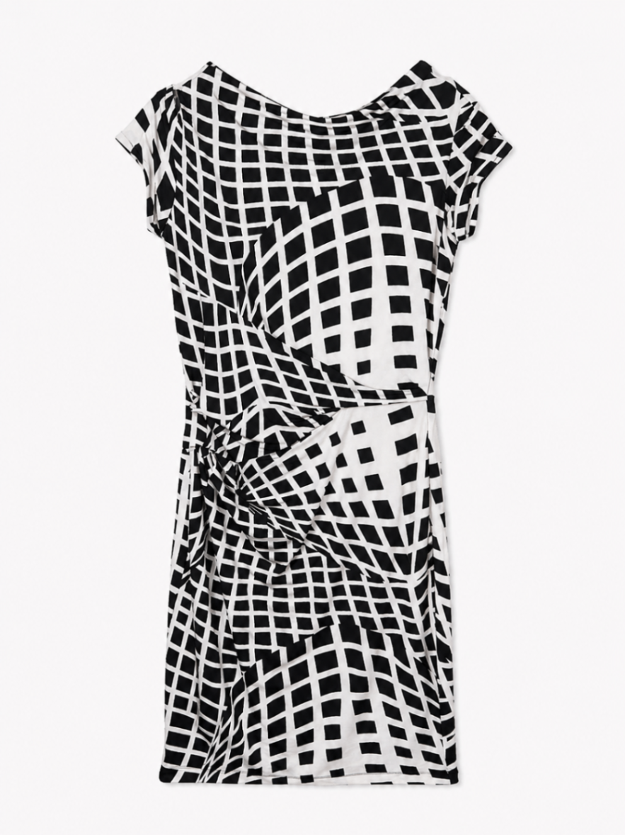 Mango Suit Dress M Black and White