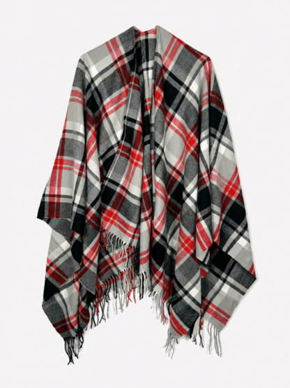 Uniqlo Poncho One size Red, Black, Gray, White