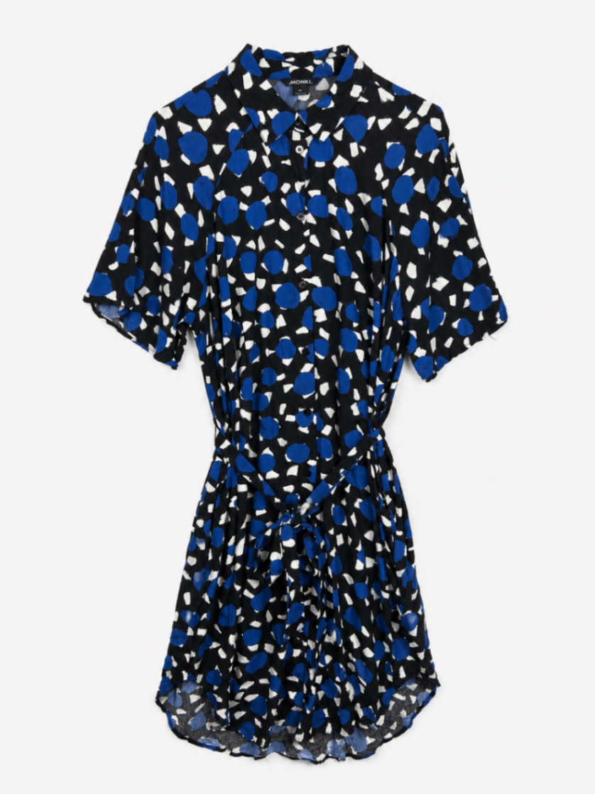 MONKI Dress M Black, Blue, White
