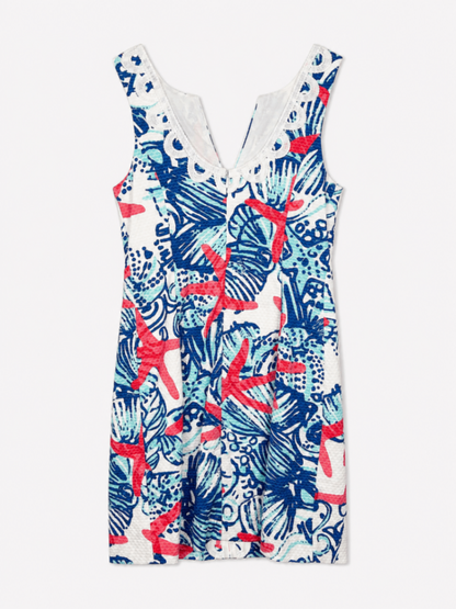 Lilly Pulitzer 4 Dress White, Blue, Red