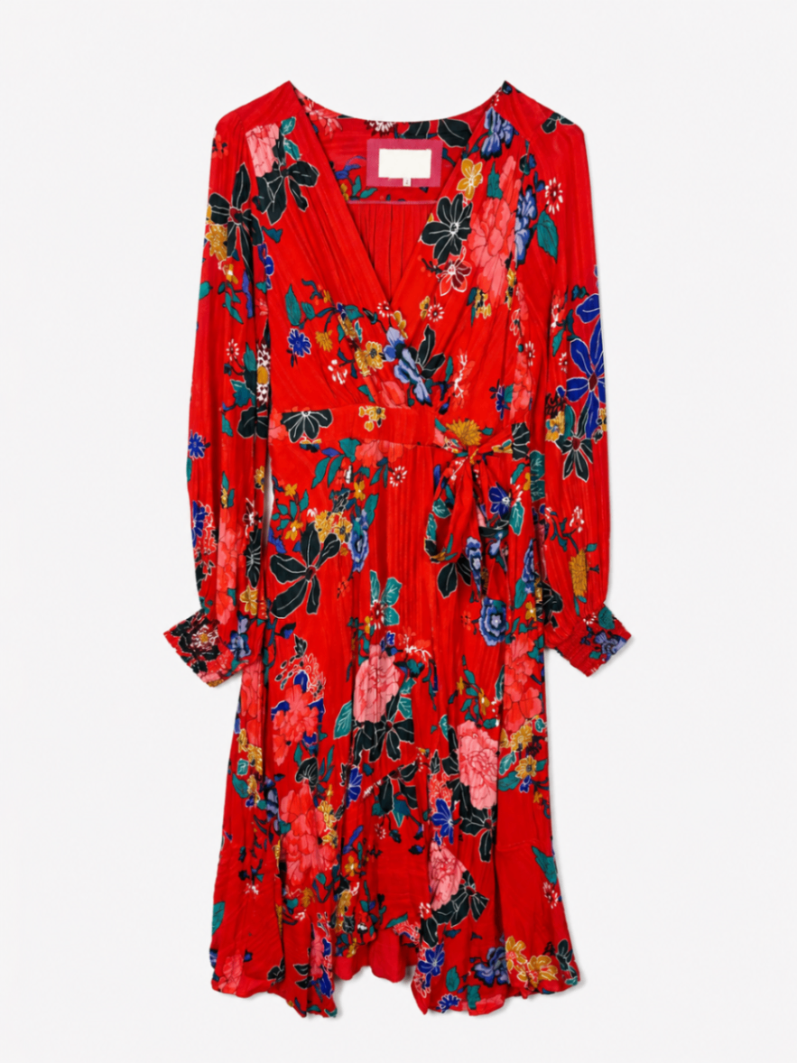 Anthropologie Dress 36 Red