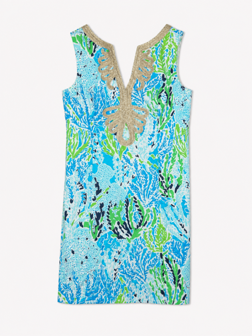 Lilly Pulitzer Dress 4 Blue, Green, White, Black