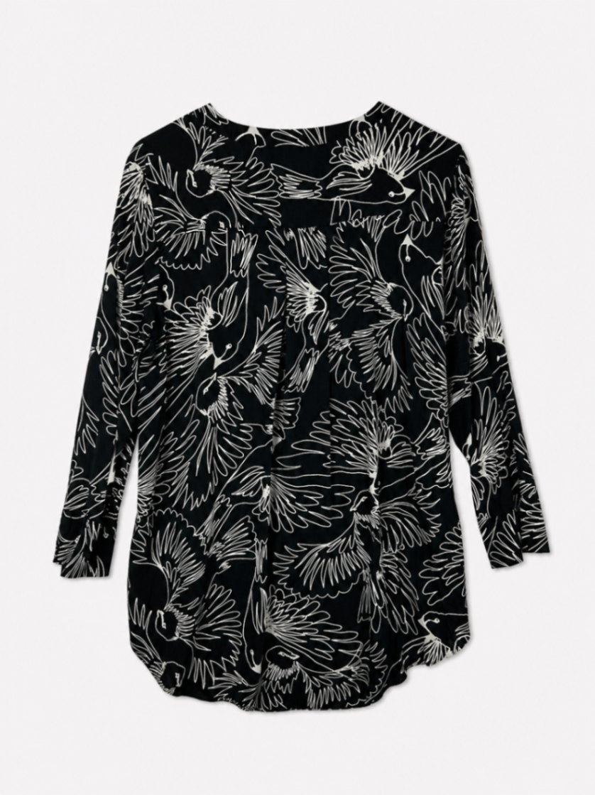 MAEVE Long Sleeve Shirt 4 Black and white