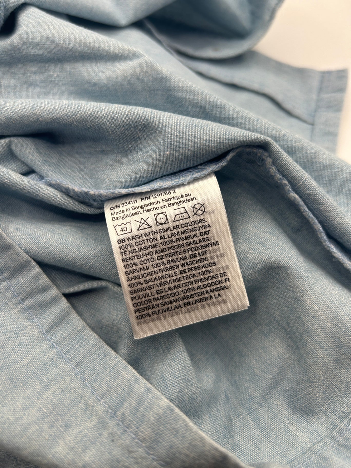 H&M Shirt Light Blue 110