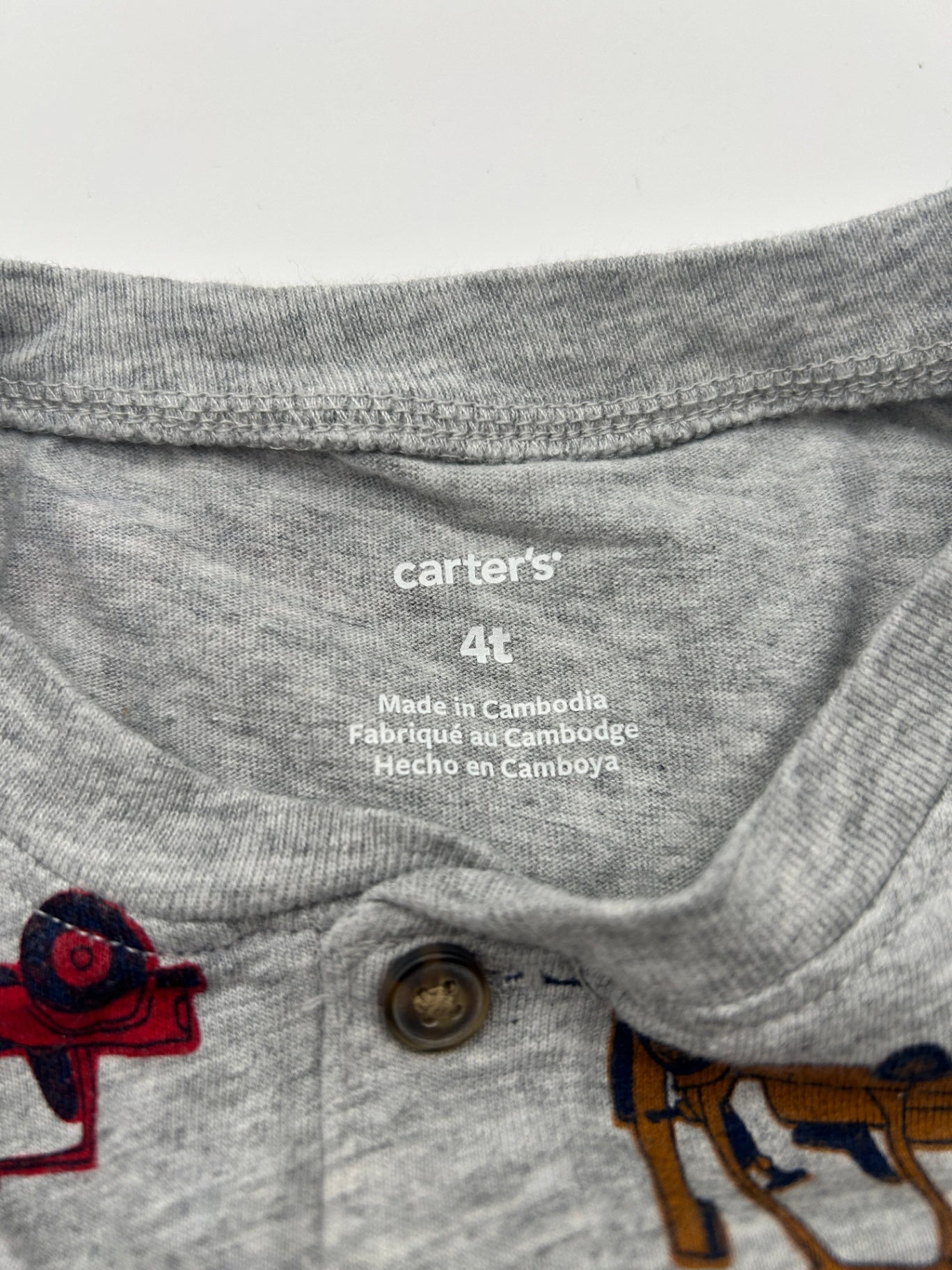 Carter's Long Sleeve 4T Gray