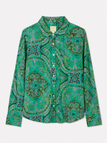 J.Crew Shirt 8 Green and Blue