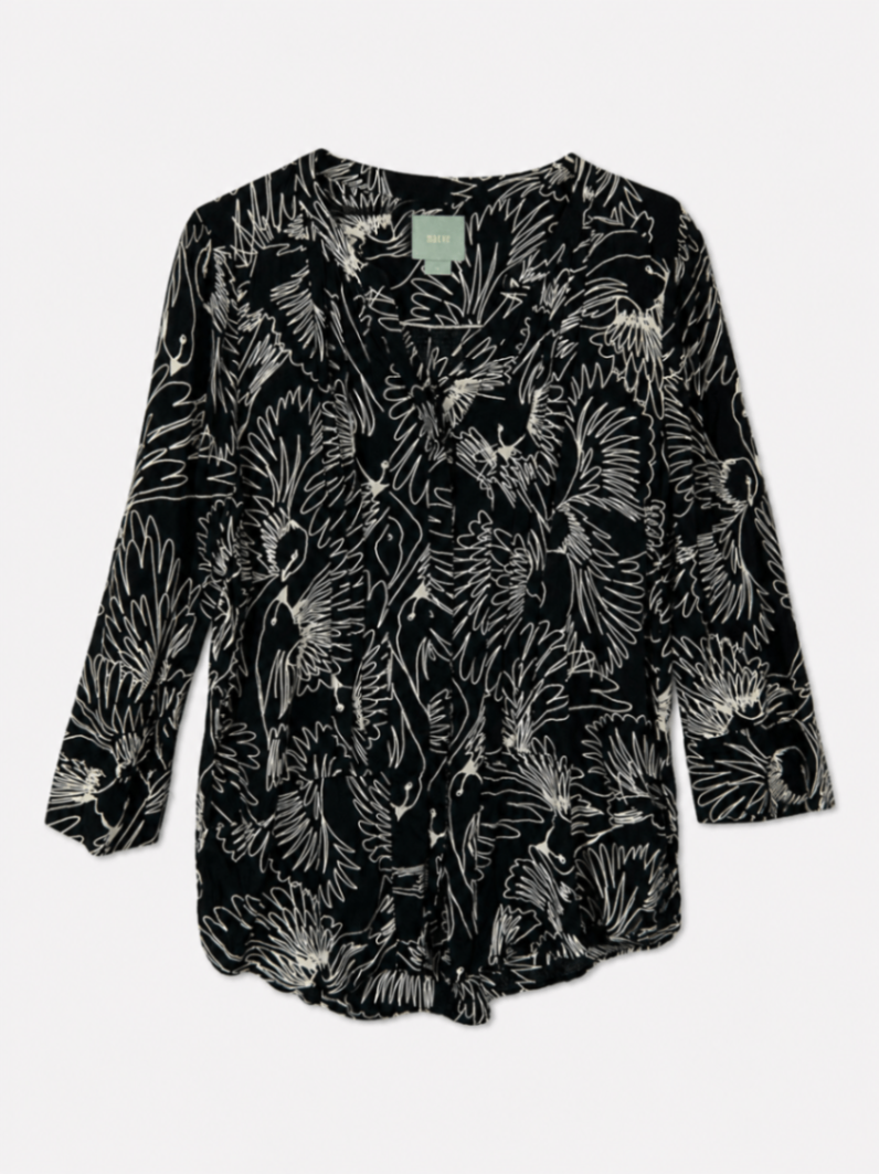 MAEVE Long Sleeve Shirt 4 Black and white