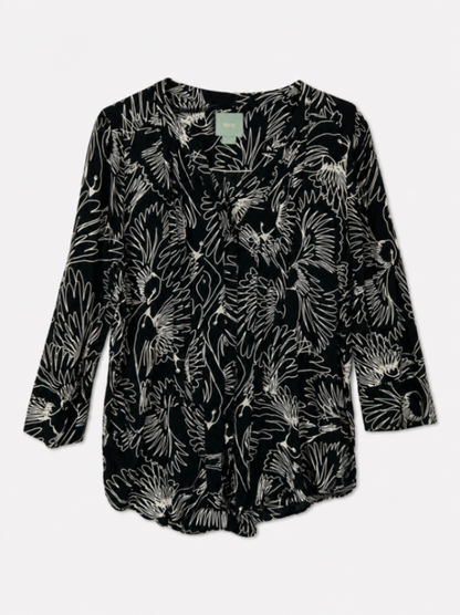 MAEVE Long Sleeve Shirt 4 Black and white