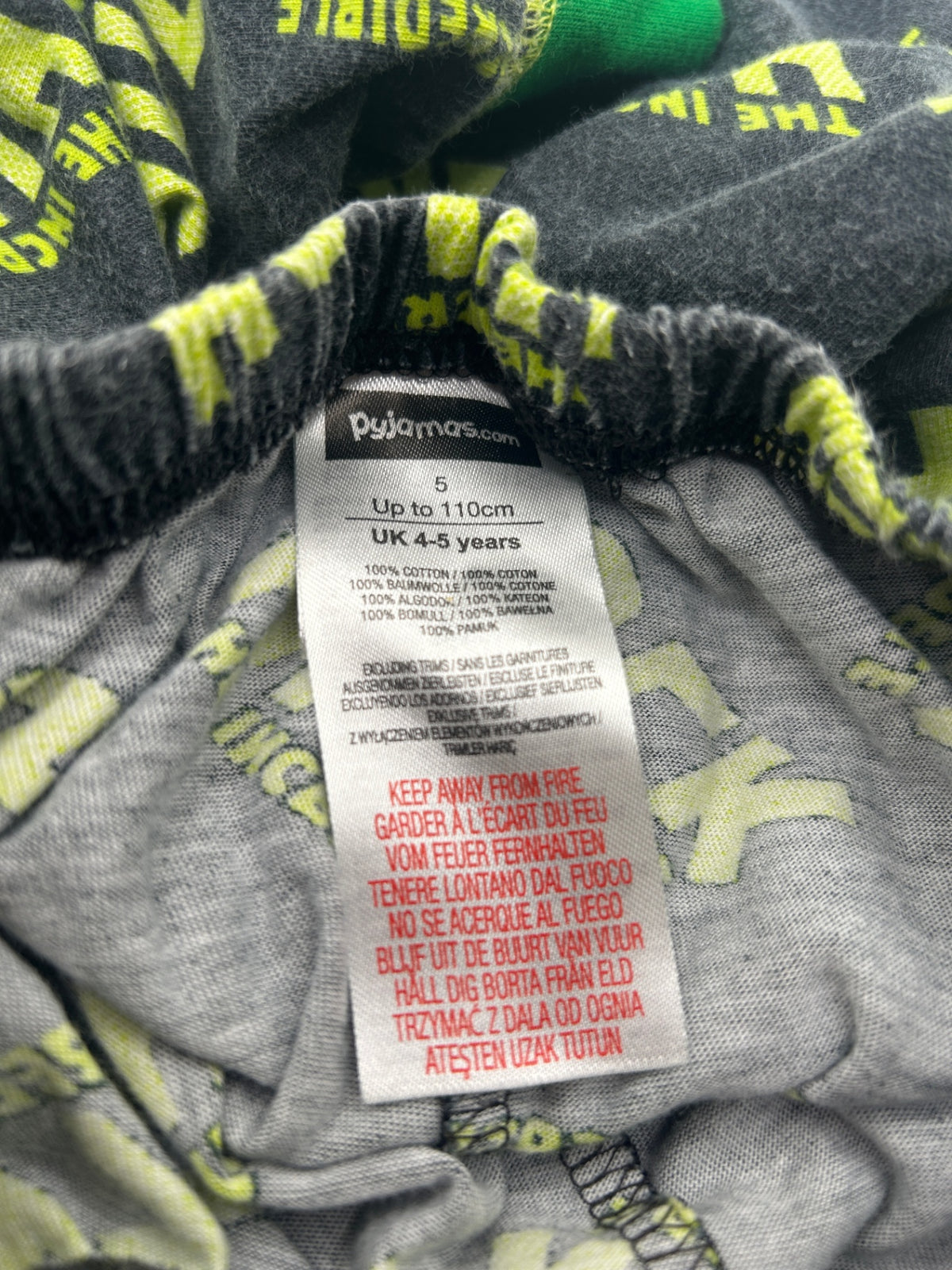 Marvel Pajamas 104/110 Gray, black, green, purple