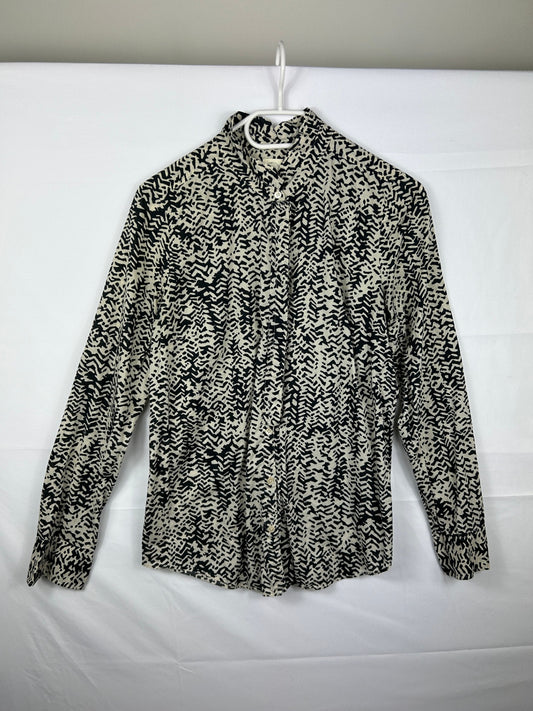 J Crew Shirt Beige and Black 6