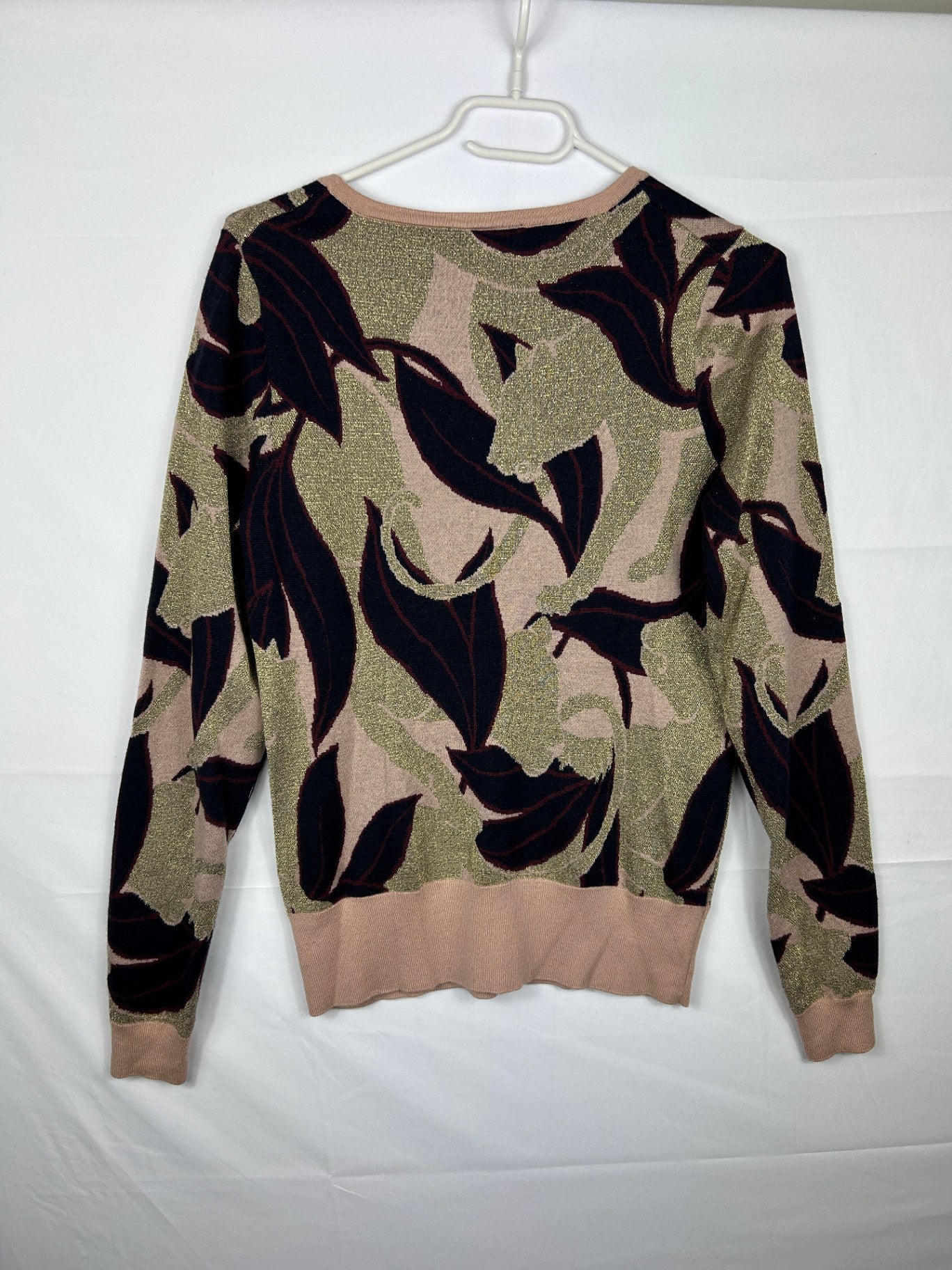 ANN TAYLOR Sweater M Beige, Black, Burgundy, Gold