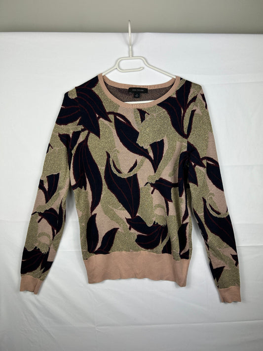 ANN TAYLOR Sweater M Beige, Black, Burgundy, Gold