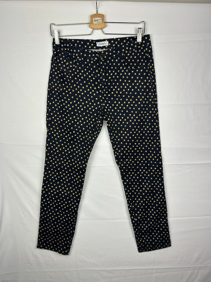 MAX & Co. Jeans M Navy blue with beige polka dots