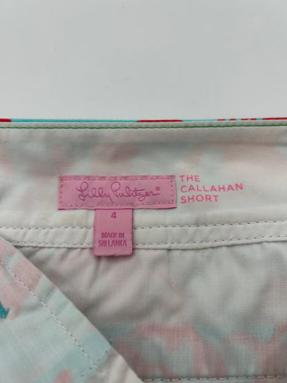 Lilly Pulitzer Shorts 4 Turquoise and red