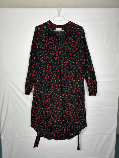 Zadig & Voltaire Dress S Black with red and multicolored pattern
