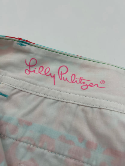 Lilly Pulitzer Shorts 4 Turquoise and red