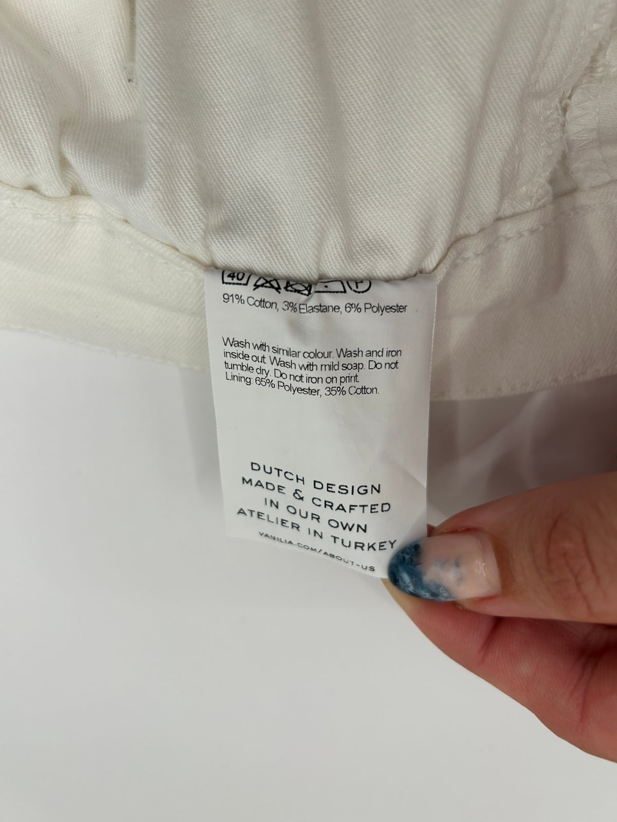 VANILIA Jeans 40 Cream/Off-white