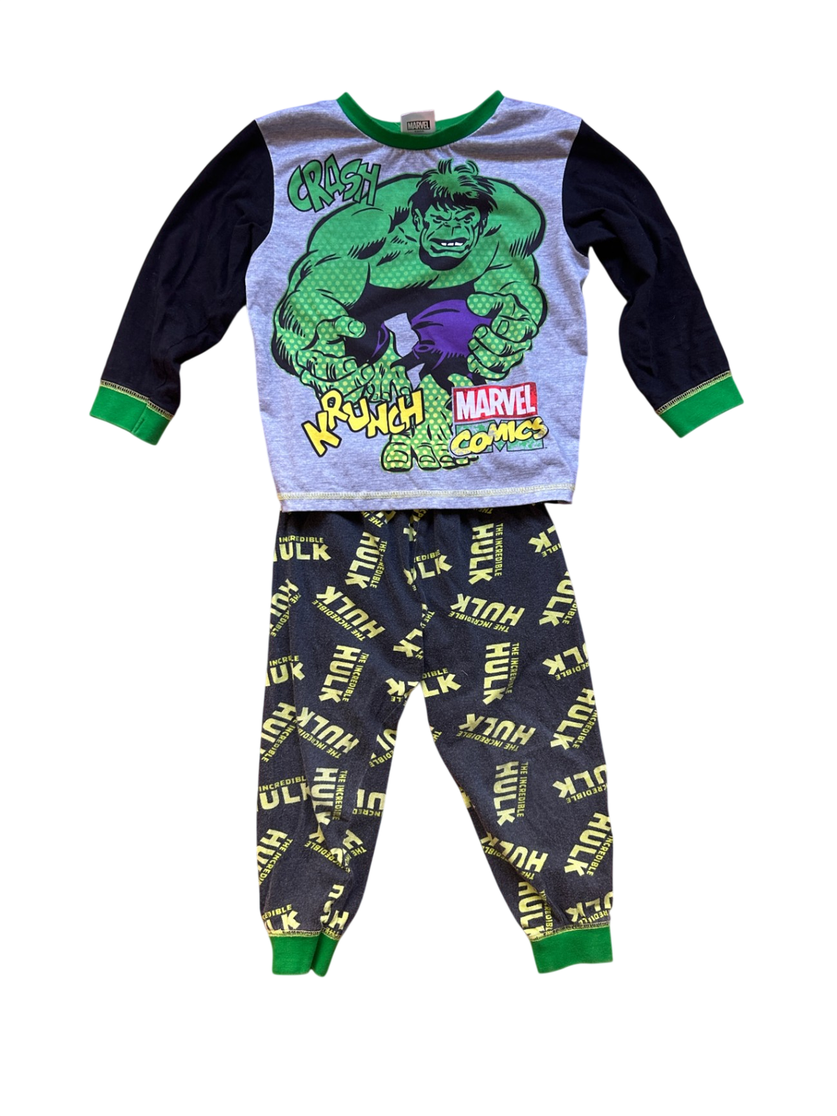 Marvel Pajamas 104/110 Gray, black, green, purple