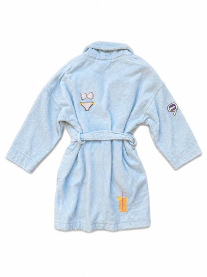 Aegean Apparel Bathrobe L Light blue