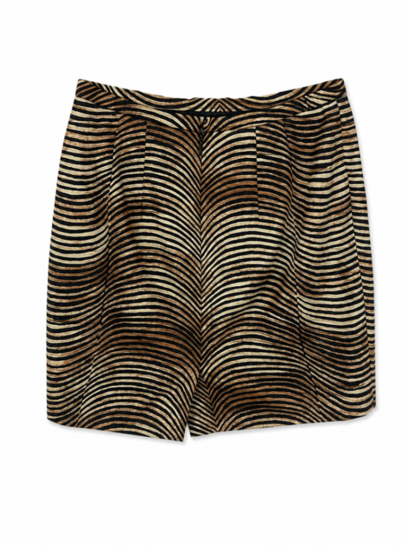 Todd Oldham Skirt 8 Beige and Black