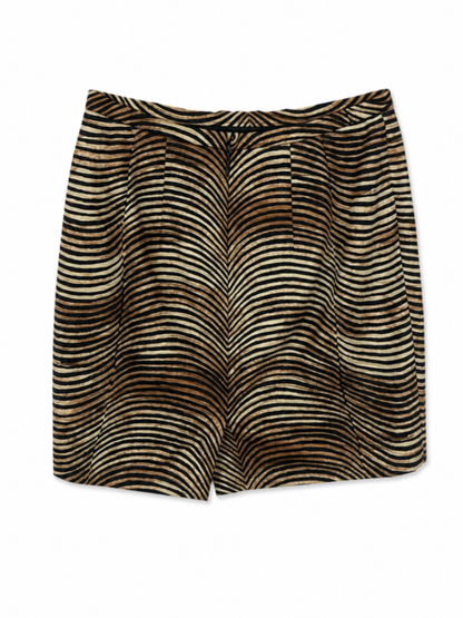 Todd Oldham Skirt 8 Beige and Black
