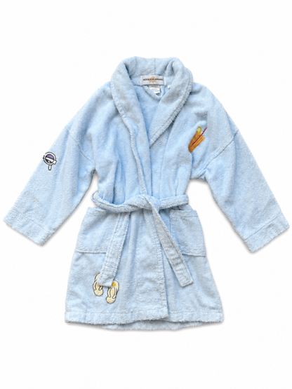 Aegean Apparel Bathrobe L Light blue