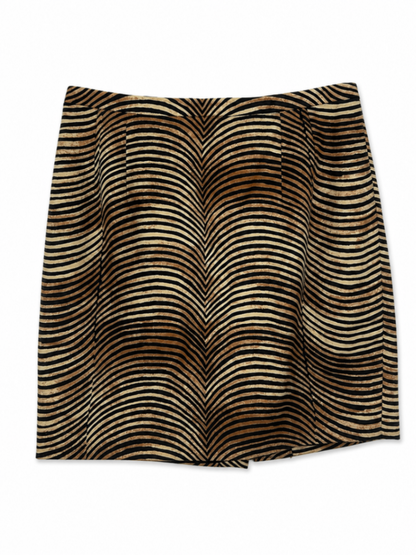 Todd Oldham Skirt 8 Beige and Black