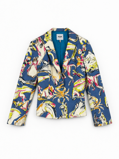 Moschino Jeans Jacket IT44 Multicolor (mainly blue, white, yellow, pink, brown, black)