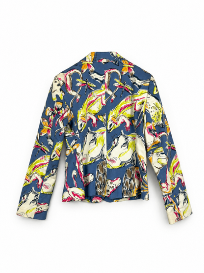 Moschino Jeans Jacket IT44 Multicolor (mainly blue, white, yellow, pink, brown, black)